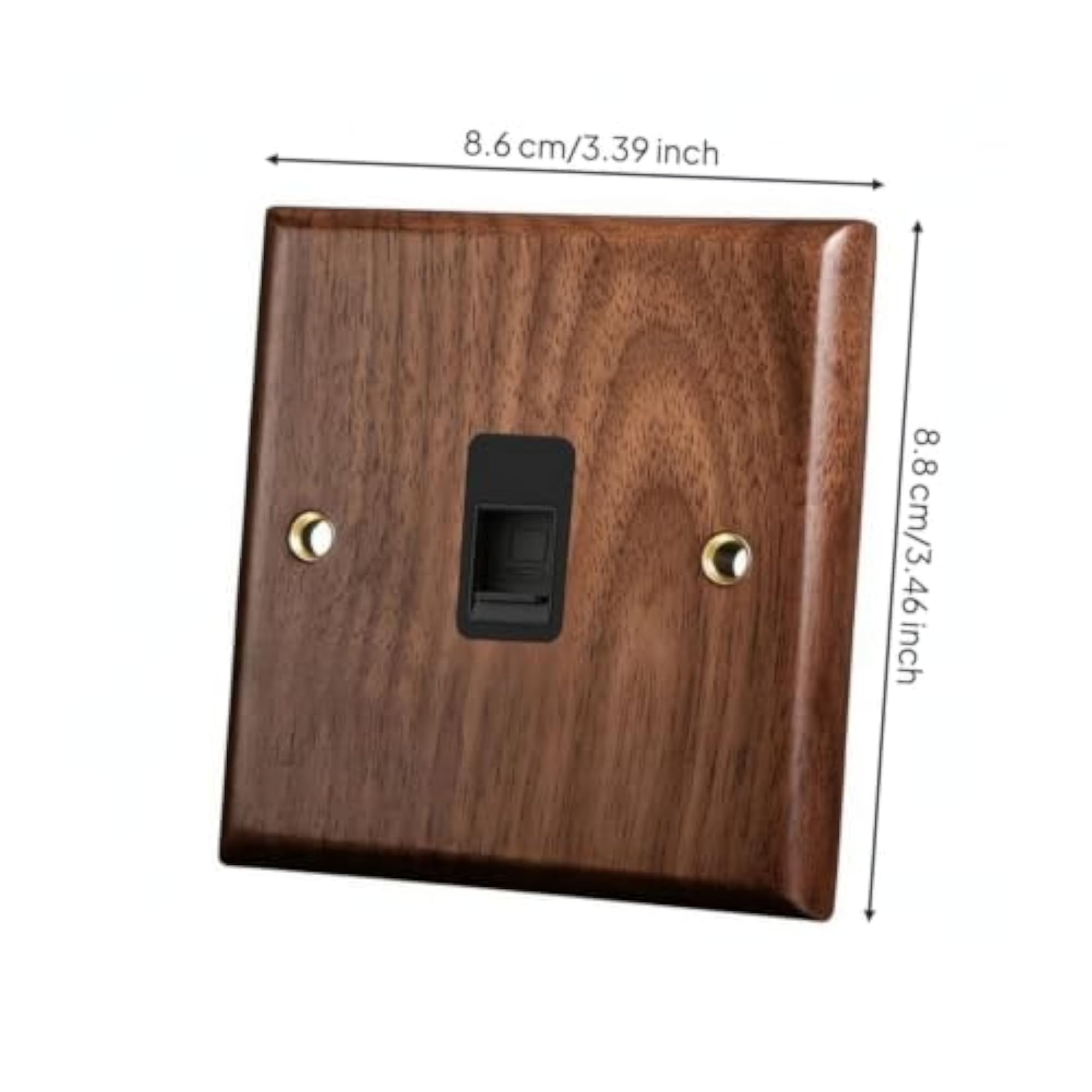 Rounded Edges Recessed Wooden Switch Plate Cover